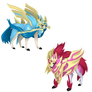 Pokémon sword-shield Shiny Zamazenta & Zacian Duo